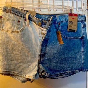 BRAND NEW LEVIS TWO TONE DENIM SHORTS